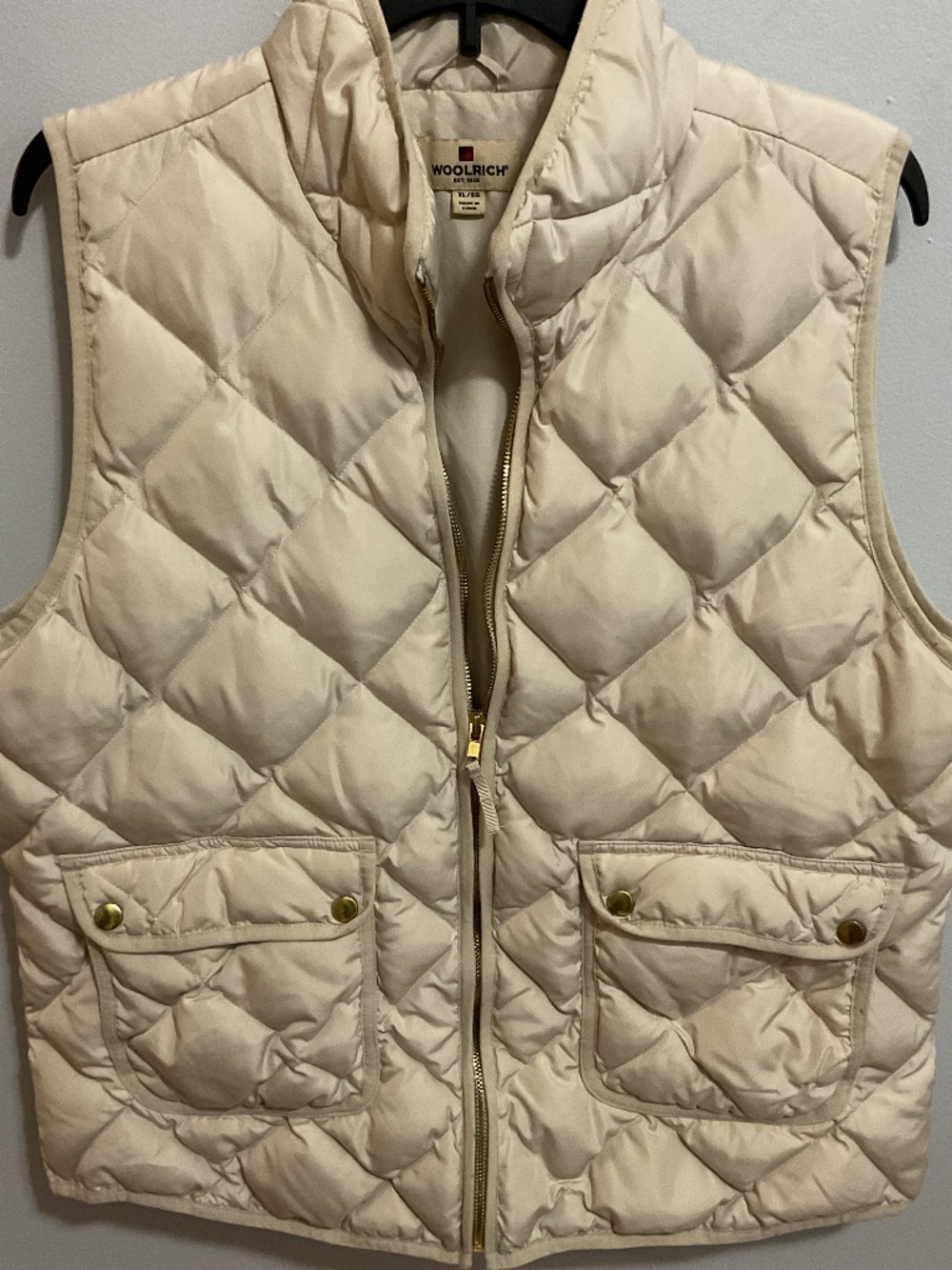 Woolrich Down-filled Quilted Full Zip Puffer Vest, XL